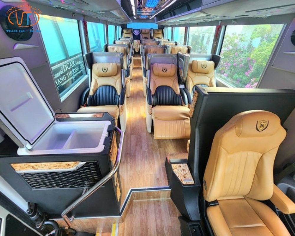 Ghế ngồi xe limousine 29 chỗ màu da